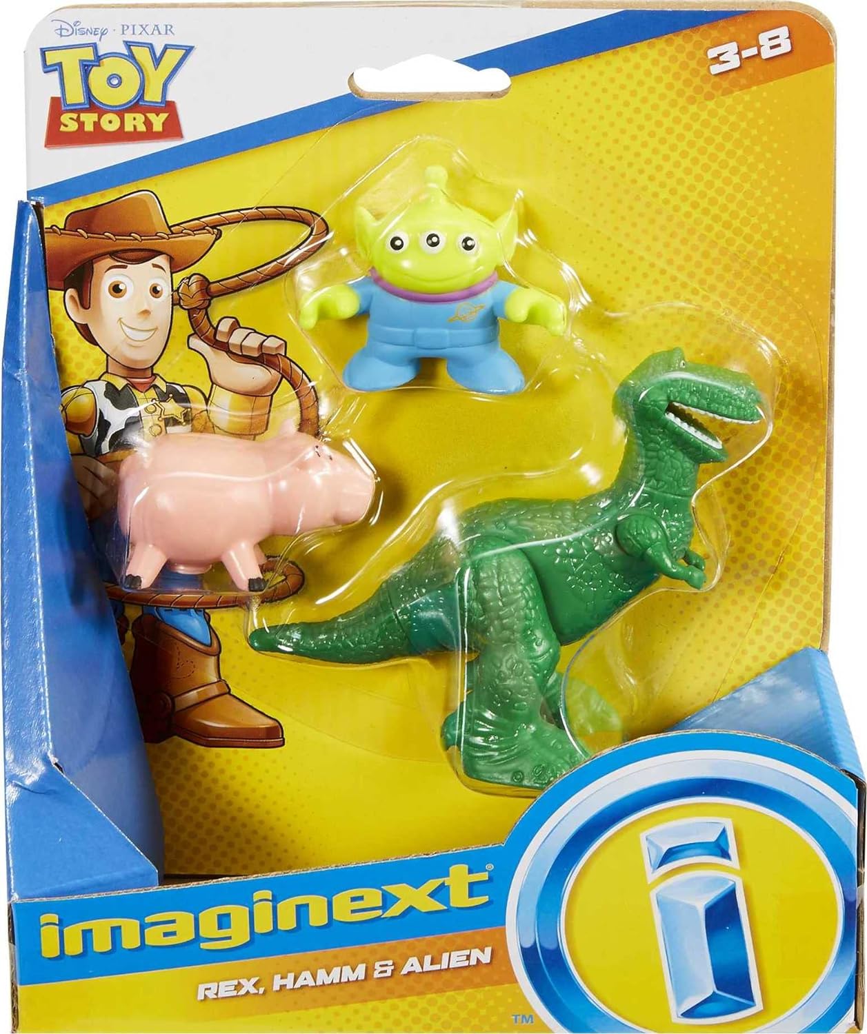 Disney Pixar Toy Story Preschool Toys Imaginext Rex Hamm & Alien ...