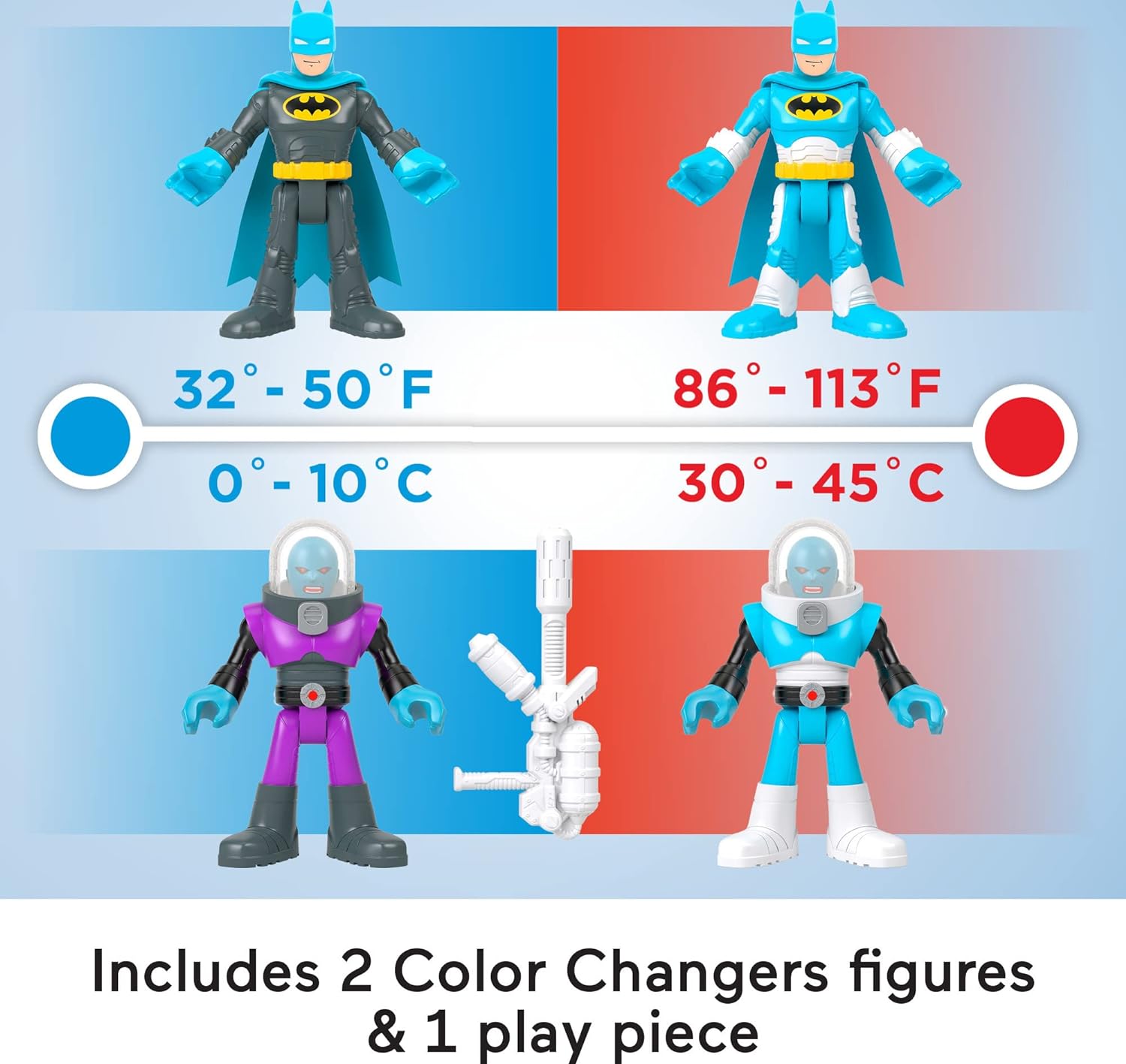 Fisher-Price Imaginext DC Super Friends Color Changers Batman & Two ...