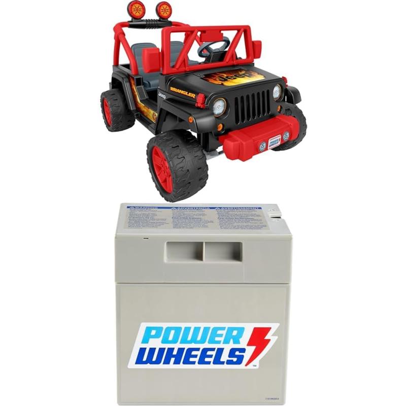 Power Wheels Tough Talking Jeep Wrangler Ride-On Toy With Sounds ...