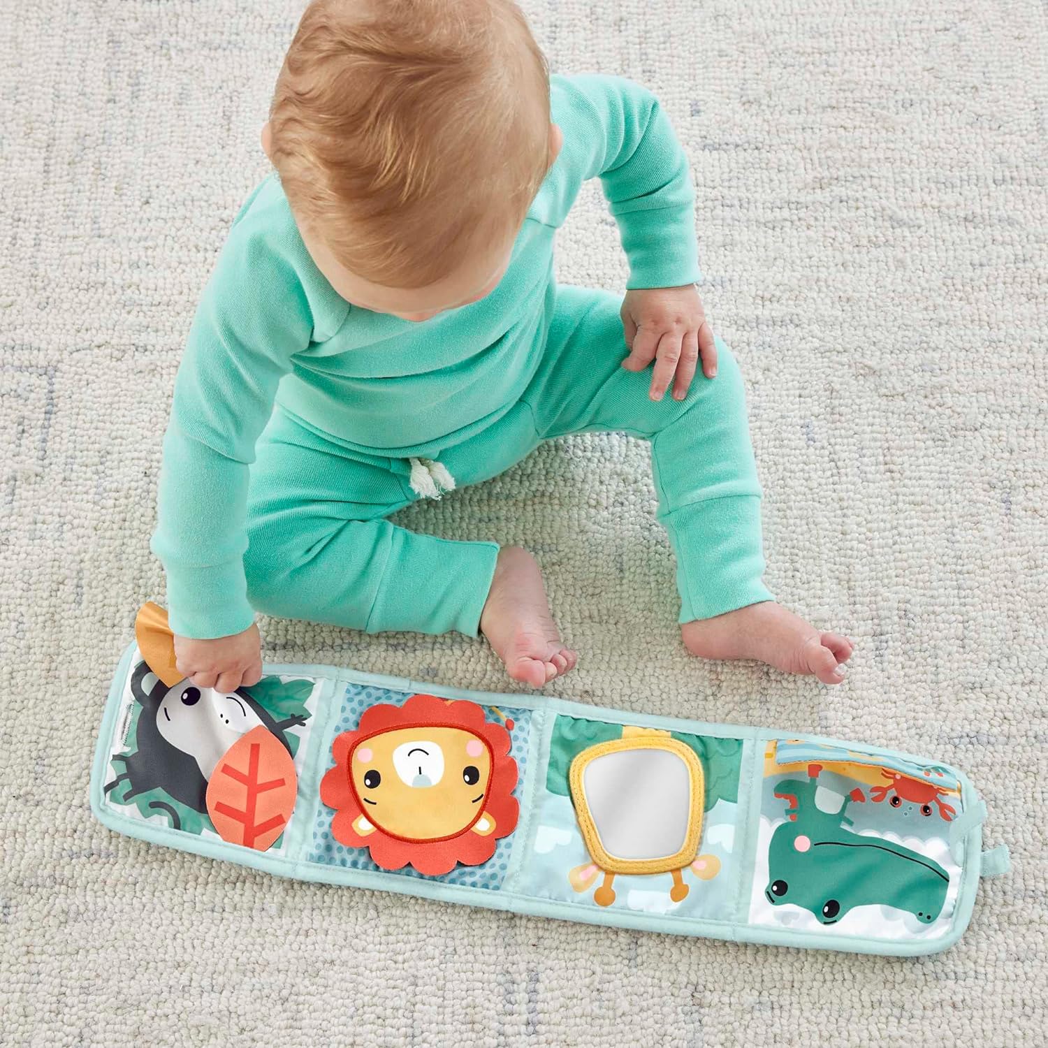 Fisher-Price Baby Newborn Tummy Time Toy with Sensory Details ...